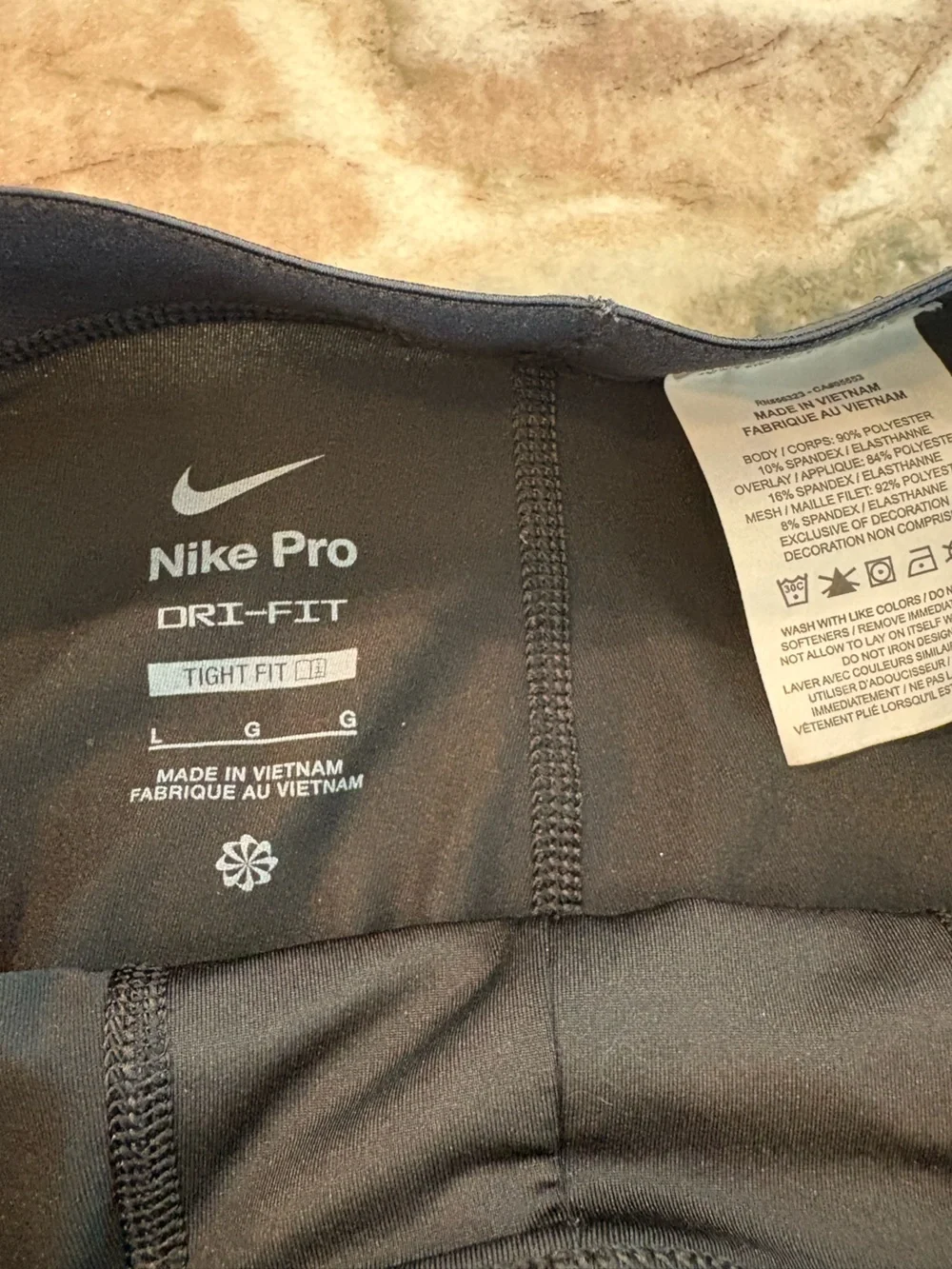 Nike Pro Dri-Fit Big Kids Boys Tight Fit Tights Compression Football Large